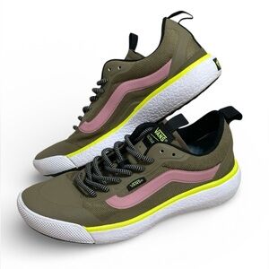 Vans Ultrarange Exo Athletic Sneakers Shoes Unisex Size 6.5 Olive Green pink